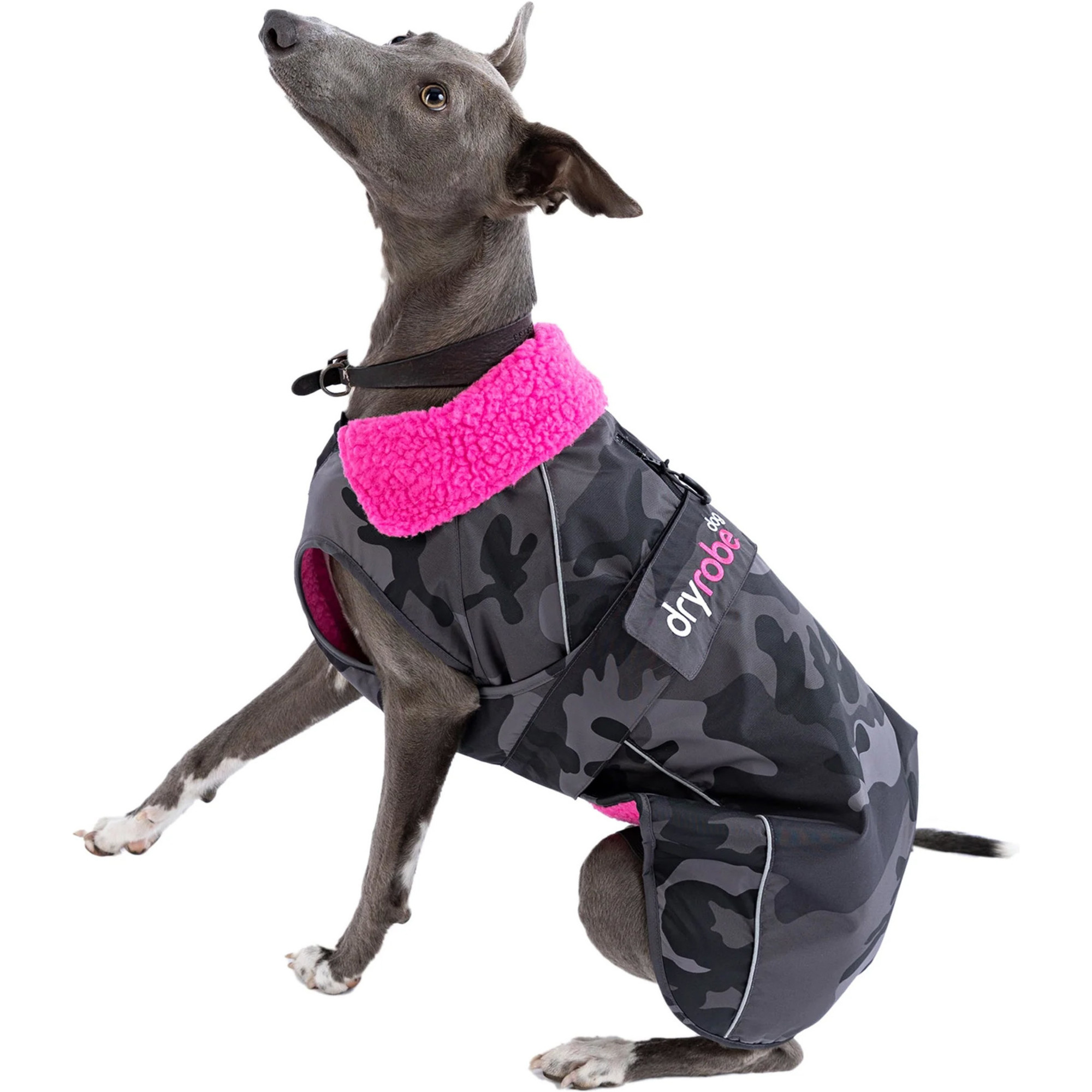 2024 Dryrobe Dog Coat V3 DRV3 Black Camo / Pink Accessories Dog